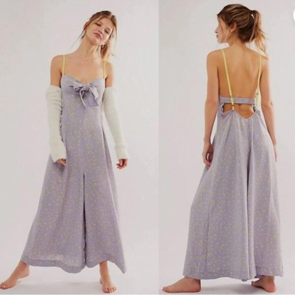 Free People Women’s Coming Home Sky Combo Romper Size L